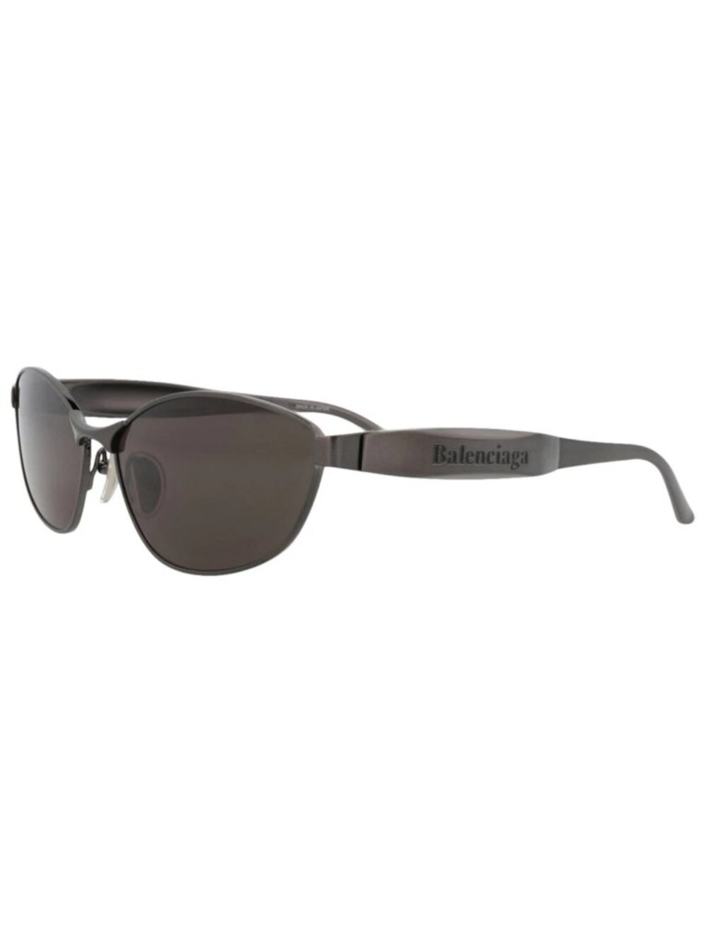 New Balenciaga Women's Sunglasses Cat Eye Metal Frame Grey Grey Grey